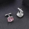 Funny Blue Pink Purple Colors Crystal Design Square Mens Cufflinks Shirt Suit Tuxedo Blouse Sleeve Button