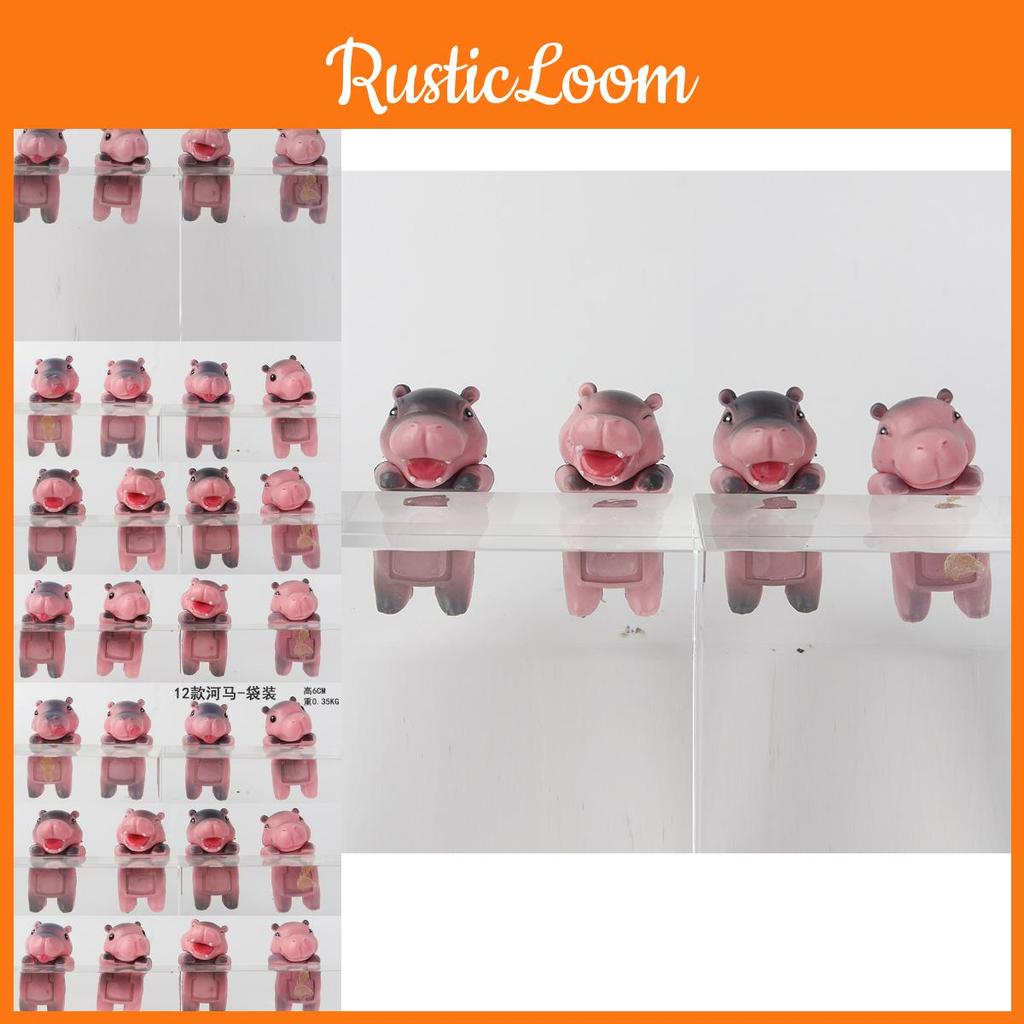 Cute And Fun Hippo Toy Model Car Accessories Blind Box Surprise Collectibles