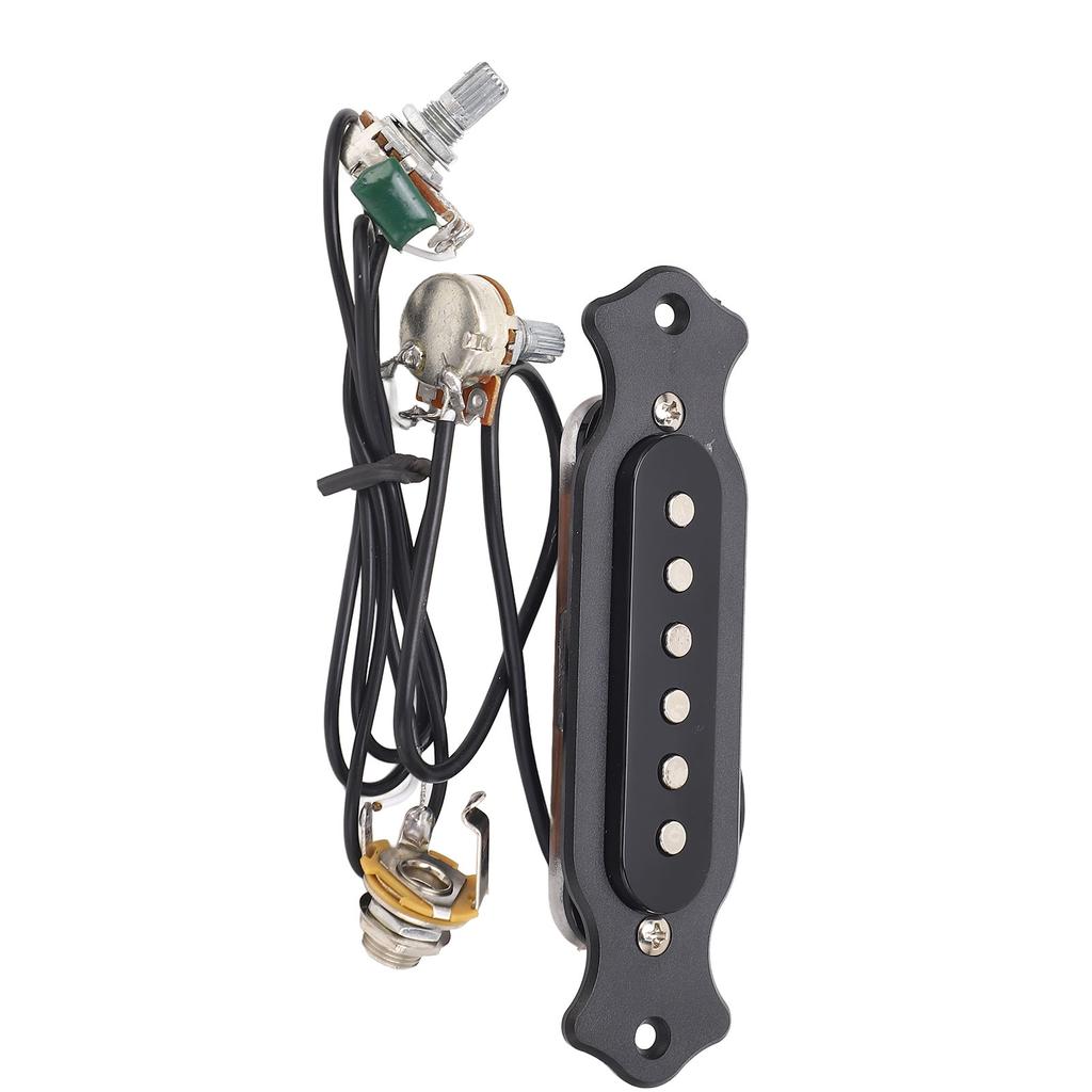 Zestaw przetworników do gitary z otworem rezonansowym, wstępnie okablowany, 6 strun, z regulacją głośności, do gitar akustycznych