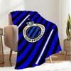 Coperta con Stemma FC Brugge Leggera Ideale per Letto Perfetta per Viaggi, Campeggio, Soggiorni, Uffici, Divani, Regalo di Natale per tifosi