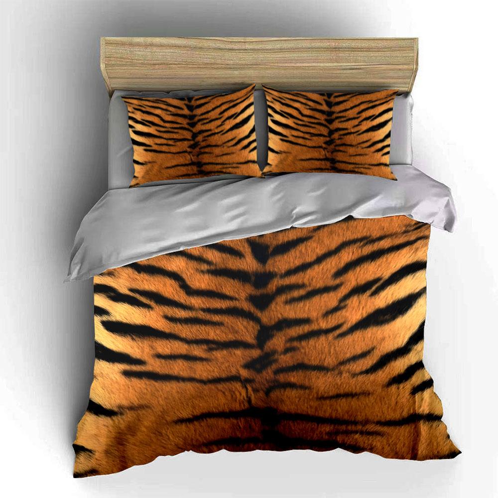Wild Tiger Print Decor Set Multiple Sizes Kid'S And Adults' Bedroom Exquisite 3Pc Bedding Set, Gift