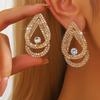 Full Diamond Zircon Fashion Temperament Cold Wind Earrings Bare Diamond High-End Earrings Girls Stud Earrings