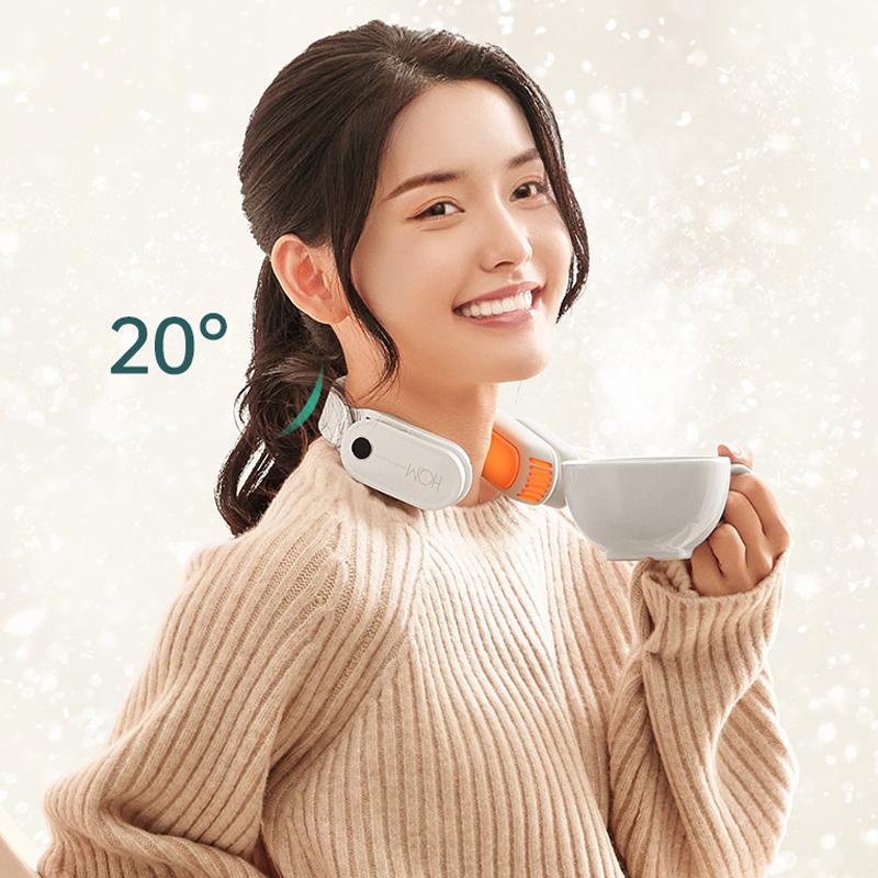 Hanging Cooling Neck Massager Cooler Heater Mini Portable Air Conditioner Bladeless Fan Wireless Cold Hot Compress Massage