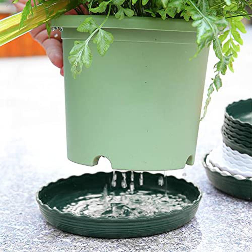 20PCS Waterproof Round Saucer Trays for Flower Pots Plastic Bases Suitable for Home Decor and Gardening Projects
