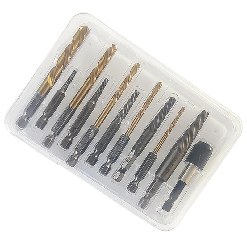 

Screw Extractor & Twist Drill Bit Set Broken Bolt Remover Easily Remove Stripped Damaged Screws Drill Bit for Repairs 1