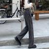 Autumn Spring Jeans Women Denim Pant  Vintage Straight Trousers Fashion Female Solid Lace Up Loose Casual Wide Leg Pants