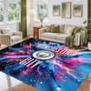 Manchester City Design Crystal Velvet Rug Soft Decorative Mat for Bedroom Entrance