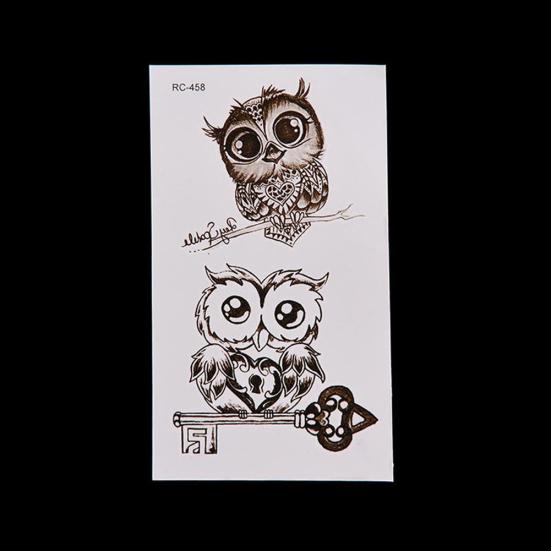 Waterproof Cartoon Owl Cute Temporary Decal Fake Tattoo Sticker Body Art Decor