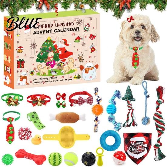 Interactive Pet Toys Toy Advent Calendar 24-Day Christmas Countdown Cat or Dog Set for Pets Safe