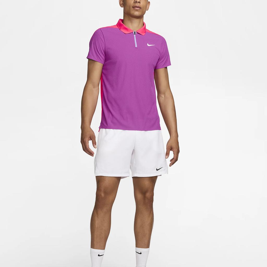 Nike Court Slam Dri-FIT ADV Tennis Moisture-Wicking Slim Fit Polo Shirt Men Polo Shirts Hot-Purple Purple Mystic-Rose FQ2015-518