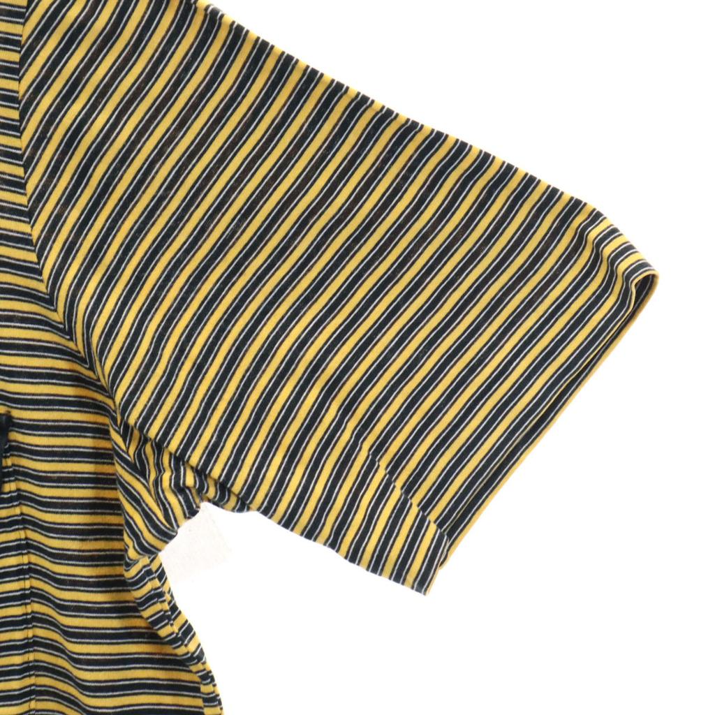 PIA SPORTS Border Pattern Short Sleeve Polo Shirt 4 Yellow Men's Used