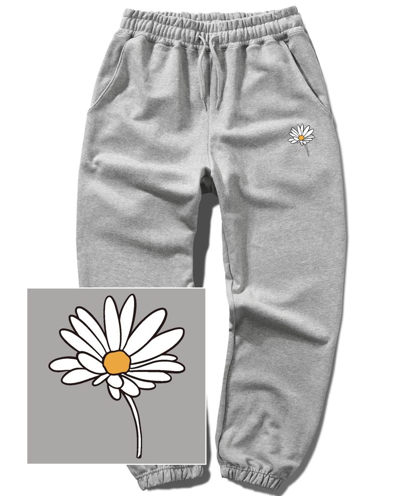 TRIPSHION Peaceful Daisy Logo Jogger Sweatpants - Gray