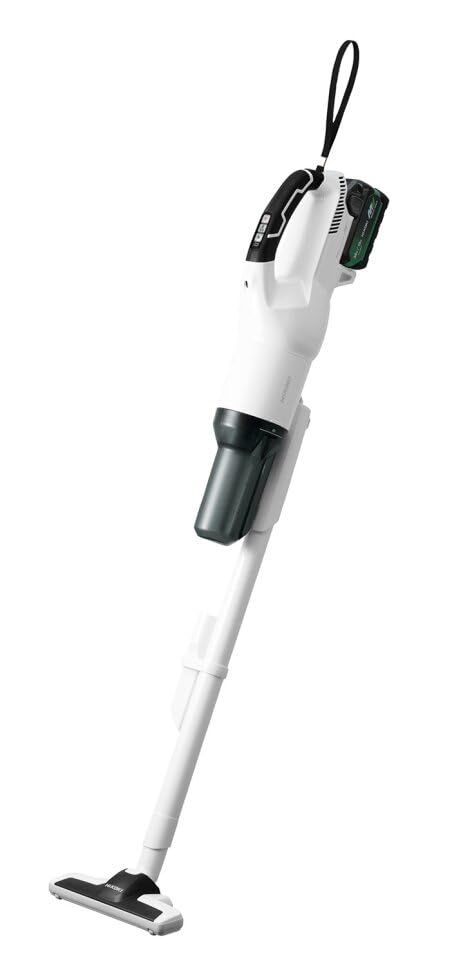 HiKOKI 36V Cyclone Cordless Vacuum Cleaner White unit charger High Strong Suction 2-Stage R36DB(SC) (1 + included) Handheld/Stick Cleaner, Bagless,