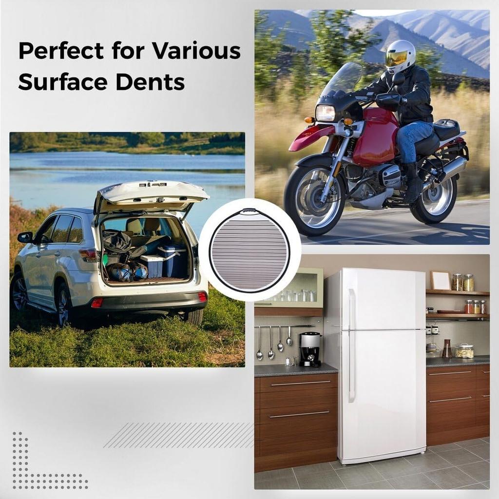 Homaisson Car Dent Detection Board With Storage Bag, 32 Inch Striped Light Reflector Board, Flexible Foldable Dent Panel, Dent Fix Tool For Vehicle