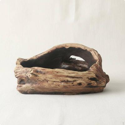 10 Stück Zementtopf Rustikaler Look Arboreale Basis Pflanzgefäß Dekorative Astförmige für Schreibtisch,