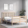 VidaXL Cadre de lit avec tête de lit 140x200 cm bois massif 3193791
