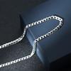 Hot Selling 925 Sterling Silver Jewelry American 2MM 3MM 4MM Cuban Link Chain Sweater Necklace for Men Women Hip Hop Style Bulk