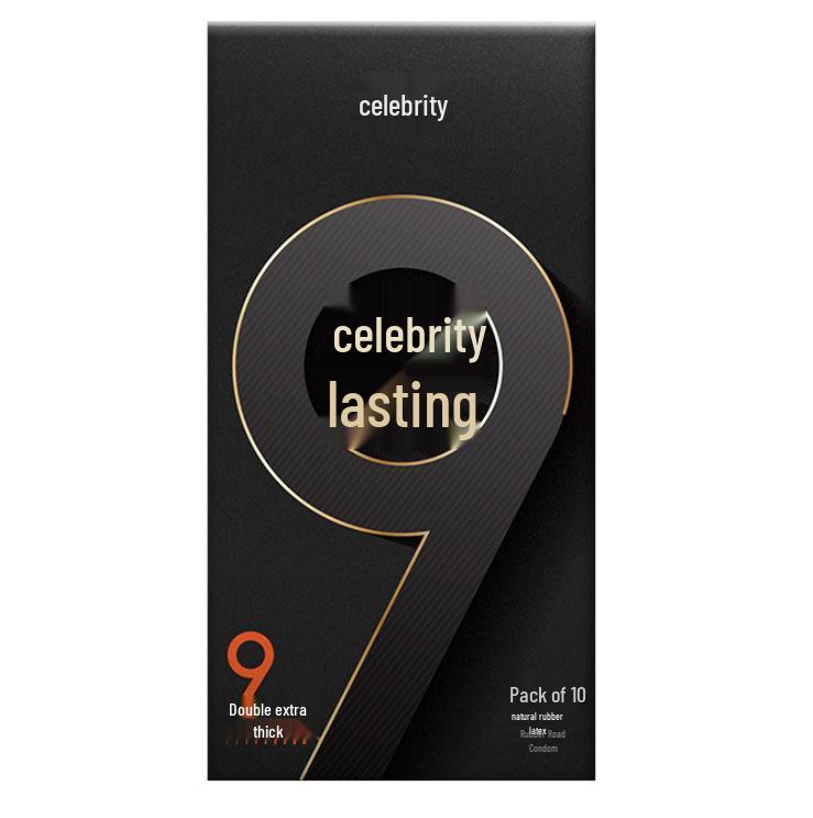 Celebrity Ultra-Thin G-Spot Condoms, Ice & Fire Combo, Small Size, Large Particles, Black