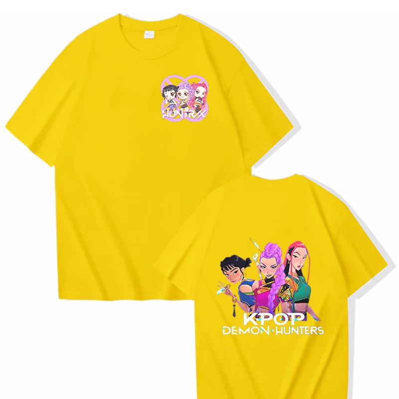 KPop Demon Hunters Cartoon Graphic T Shirt Men Women Clothing Harajuku Y2k Oversized T-shirts Summer Casual Short Sleeve T-shirt