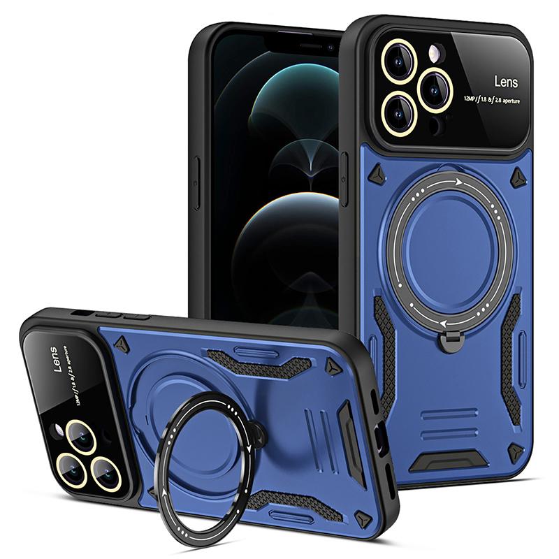 Magnetic Stand Military Grade Cases For OPPO A2 A5 A5X A17 A54 A57 A58 A77 A78 A79 A98 Shockproof Lens Protection Armor Case