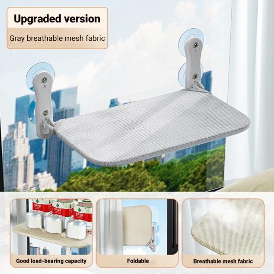 Suction Cup Cat Hammock Breathable Mesh Window Cat Perch Foldable Cat Bed Window Lounge for Indoor Cats Sunbathing Sleeping
