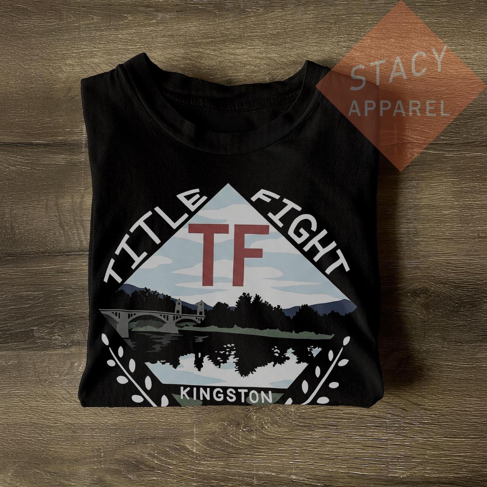 Limited Title Fight Unisex Tee - Floral Green Inspired Heavy Cotton T-shirt XL