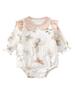 Long Sleeve Autumn Princess Bodysuit for Baby Girls - Newborn Cotton One-Piece Crawling Outfit