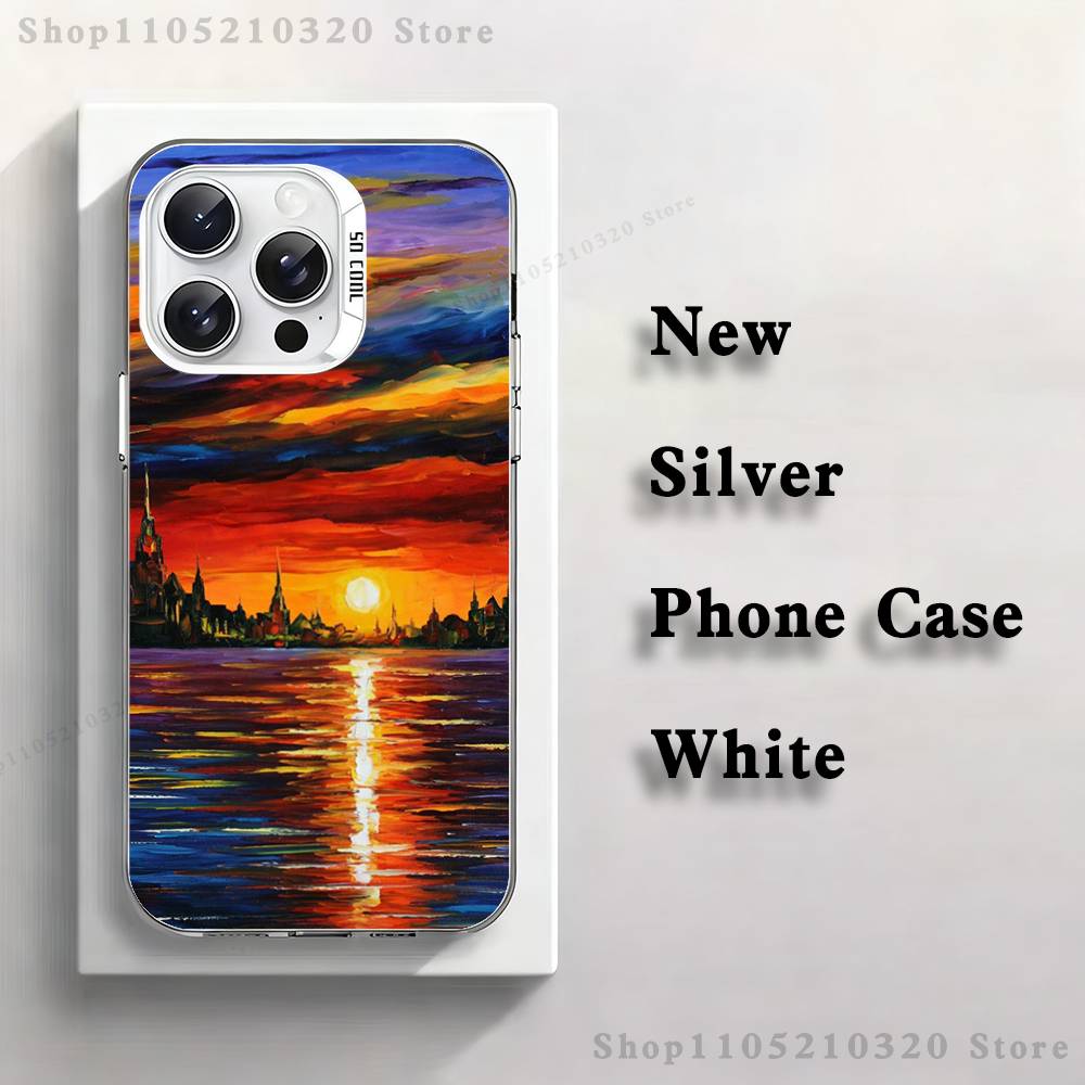 

L-Leonid A-Afremov Oil Painting Phone Case iPhone 17,16,15,14,13,12,11,Pro,Max,Plus,Mini,XS,SE Anti Fall White Matte Hard Bumper iPhone17air