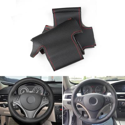 Garniture de couverture tressée pour volant intérieur de voiture, cousue à la main, pour BMW E90 320i 325i 330i 335i E82 E87 120i 130i 120d X1
