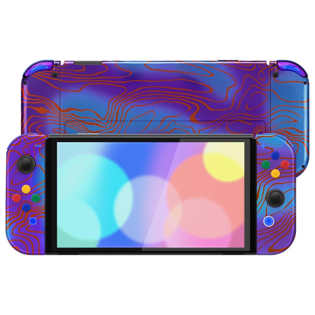 Not the main unit eXtremeRate Switch Pattern back plate for OLED PC switch Back switch compatible for Switch OLED handheld controller kicks stand and