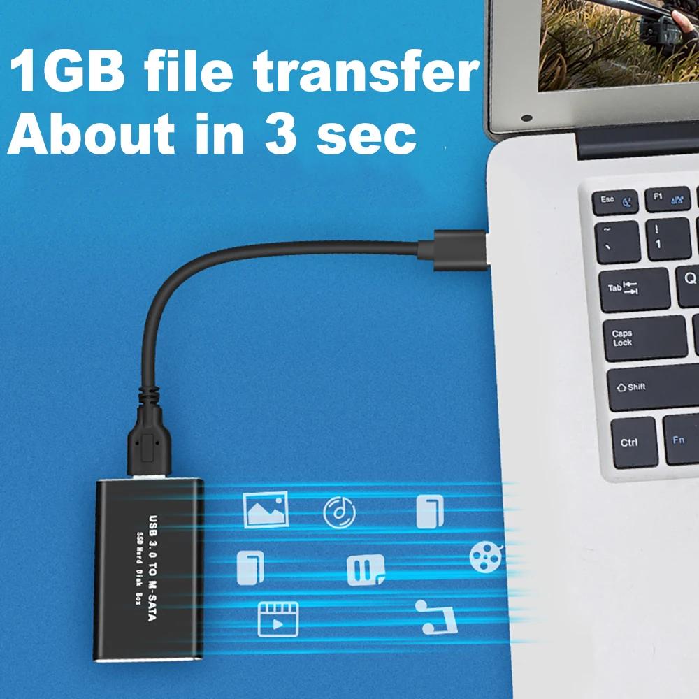 Mini SSD Case mSATA To USB 3.0 SSD Enclosure External Hard Drive Disk Box Storage Case Adapter for 30*30/50 mSATA HD Hard Disk