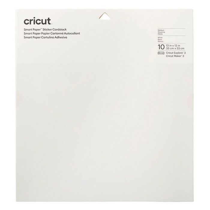 10 Self-adhesive White Cardstock Sheets 33 X 33 Cm - Cricut