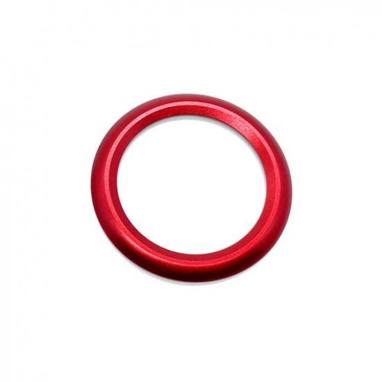 2x Matte Red Metal Car Start Button Cover + Ring For Benz C W205 15 16 17 18