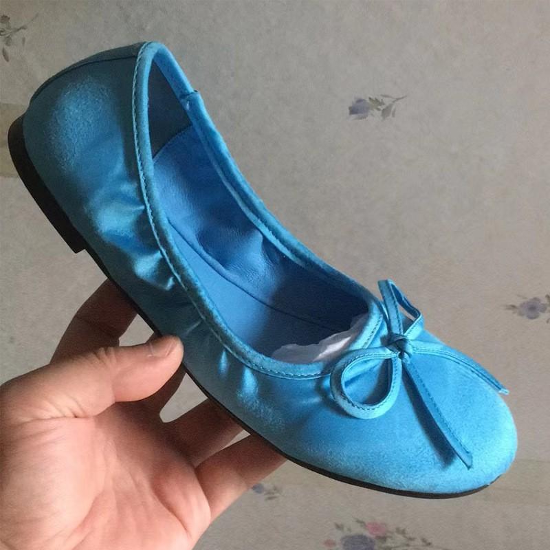 

Sheepskin version Su Yinyin Paris home same leather old bow shallow mouth flat bottom ballet single shoes women s grandma shoes 35