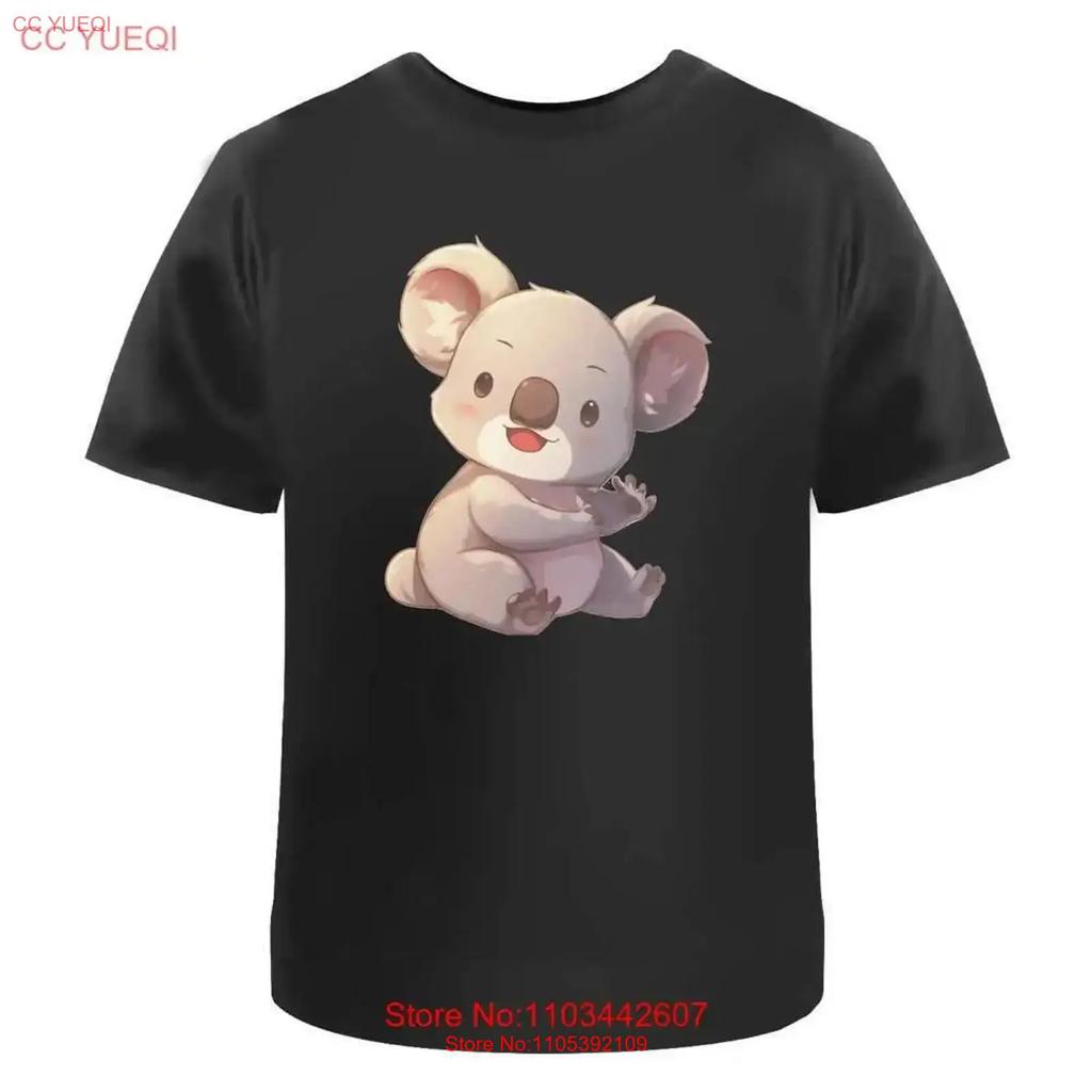 Cute Koala Cotton T Shirt Ta045132 Vintage Washed Versatile Designer Clothes Unisex Soft Slightly Homme Comfortable Fashion