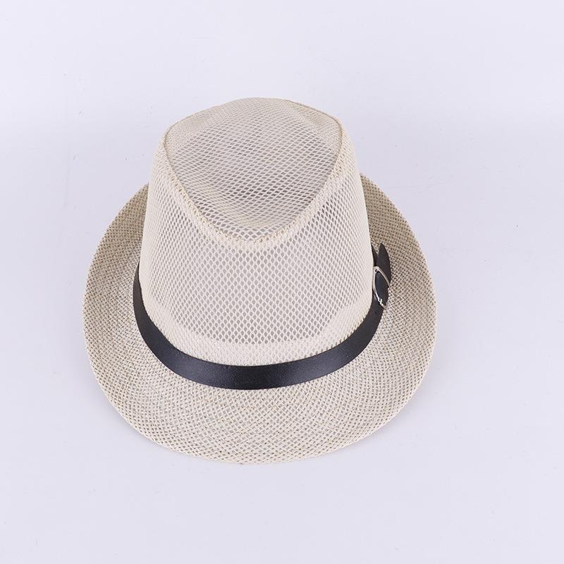 Men's and women's jazz top hats, middle-aged and elderly linen sun hats, jazz hats, men's summer top hats