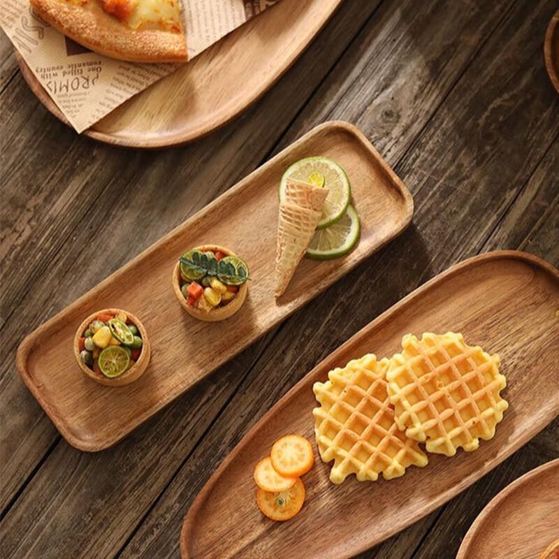 Wooden Long Strip Serving Tray (3-Pack)