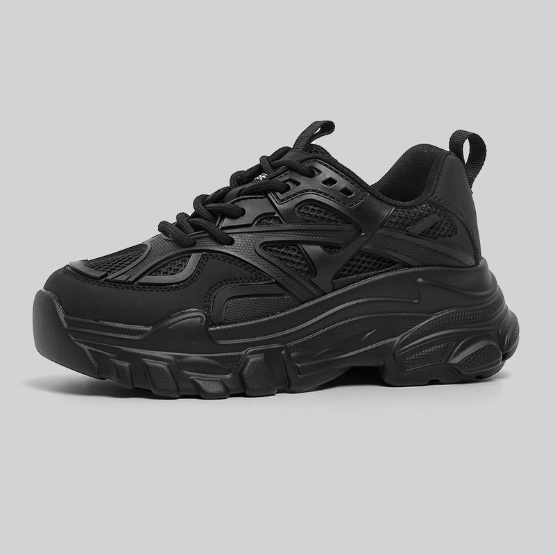 

Platform dad shoes women s 2025 spring and autumn new breathable super fire ins trendy shoes show feet small versatile sports and leisure shoes 35 чёрный