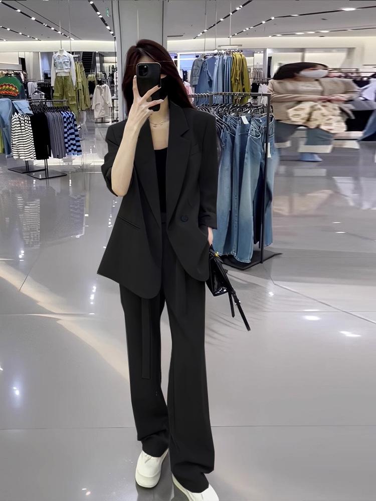 2602 Spring/Autumn Plus Size Women's Suit Jacket & Casual Pants Two-Piece Formal Set