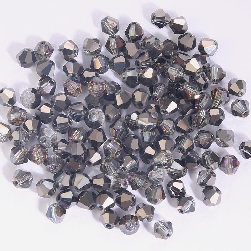 200 Pièces 4MM Perles de Verre Forme Cônes Cristaux Facettés pour la Fabrication de Bijoux Bracelet Collier Boucles d'Oreilles Perles DIY
