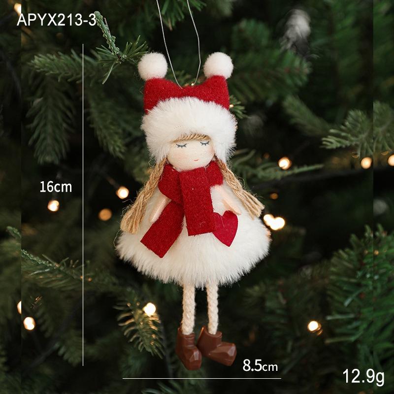 Christmas Plush Snowman Pendant Christmas Tree Hanging Lovely Beautiful Pendant Scene Decorate Christmas Tree Hanging Ornaments