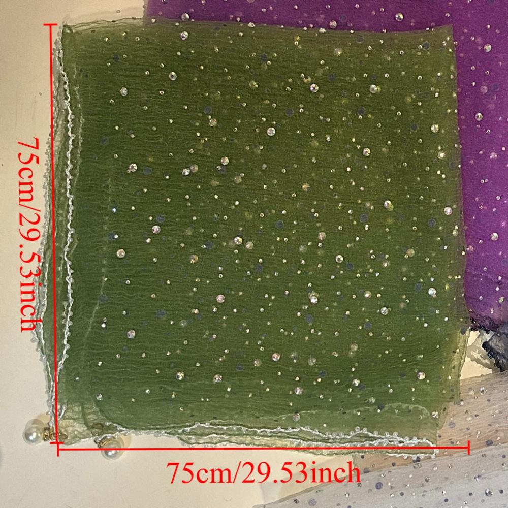 Spring - New  75Cm Square Scarf Women'S Temperament Headscarf Versatile Fashion Decorative Silk Scarf Looks Good