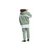 Adidas Loose Zip-Up Hoodie Drawstring Long Sleeve Jacket for Women, Matcha Color