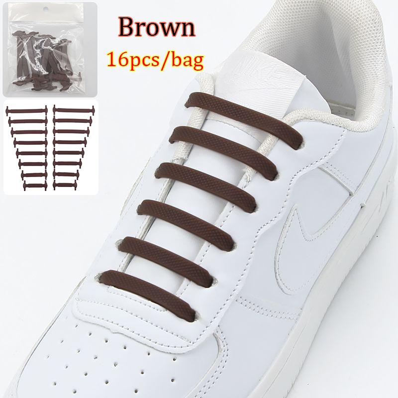 

16pcs/lot No Tie Shoelace Lacing Special Silicone Elastic Shoelaces Kid Adult Sneakers Quick Shoe Lace Creative Lazy Rubber Lace