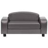 VidaXL Canapé pour Chien Gris 80x50x40 cm Similicuir Sofa pour Chat Animaux 170964