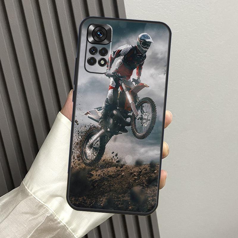 Moto Cross Motorcycle Sports Case For Xiaomi Redmi Note 13 Pro 14 12 11 10 15 Pro Plus Redmi 14C 13C 15C 10C 12C 15 Funda
