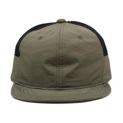 Basic Enchi Ripstop Side Mesh Short Hand Nylon One Size Fits and Cap, Brim, Washable, Breathable, Mesh, Antibacterial, Deodorizing, All, Greige, Men's