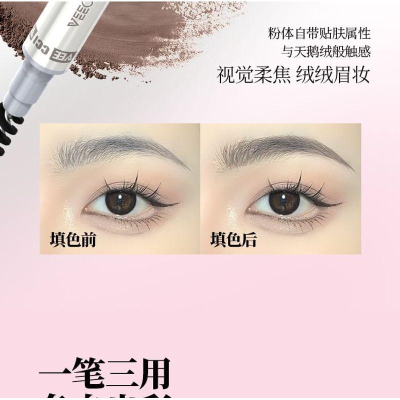 VEECCI - Slim Multi-Effect Eyebrow Powder & Pencil - 3 Colors
