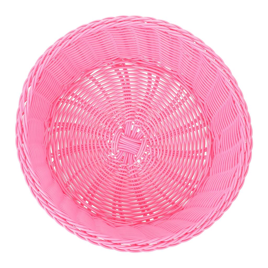 1Pcs Fruit Basket Plastic Rattan Woven Multi-Function Serving Tray for Bread Cake Snacks Storage Home Hotel Decoration Use