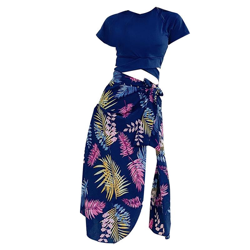 Women's Three-Piece Gathered Bikini Set - Sexy Holiday Swimwear